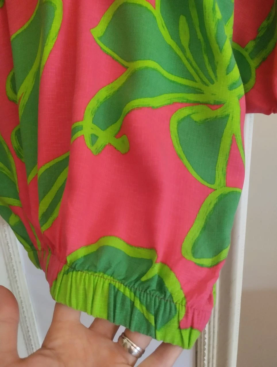 Desigual Tropical Tucanos Rosa Verde Blusa Oversized S – photo 13